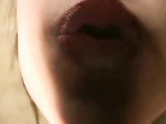 Asian girl licking window