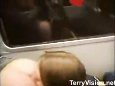Public pussy eating