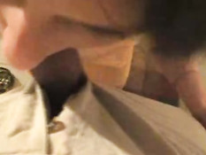Woman blows cock and smokes 1