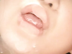 Asian kissing and licking