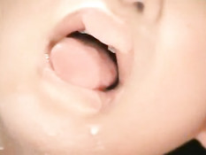 Asian kissing and licking