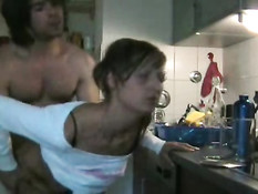 Deep in her in the kitchen 1