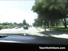 Hitchiking teen going nasty