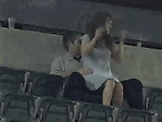 Amateurs having sex in stadium