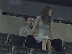 Amateurs having sex in stadium