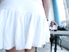 Huge dick in buxom chick
