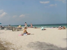 Hot blond teen likes sex more than beach