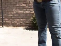 Busty chubby black chick going two holey