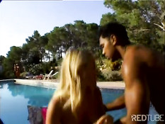 Interracial at the pool