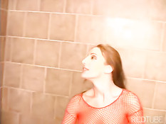 Hot redhead facefucked