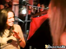 Stripper gets wanked on a girlparty