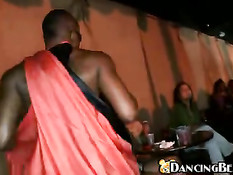 Black guy dancing naked for the girls