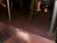 Naked stripper gets wanked by crazy women