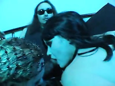 Gothic people having an orgy