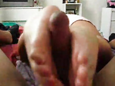 Skillful footjob
