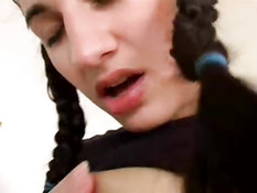 Amal Barkkat rides banana