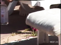 Voyeur watching three lesbians