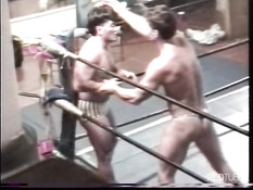Two horny dudes wrestling