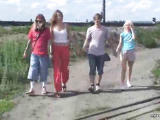 Outdoor Russian Orgy