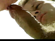 Rocco Sprays A Blonde With A Load