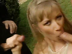Blonde Slut Gets Double The Pleasure 