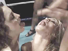 Two Chicks Get Bukkake In The Ring