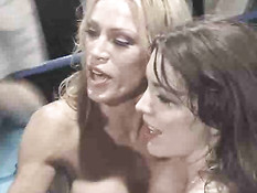 Two Chicks Get Bukkake In The Ring