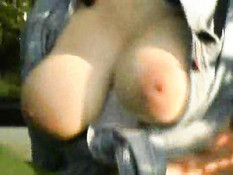 MILF With Big Tits Slams Cock In Backyard