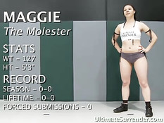 Wrestling and strap-on action