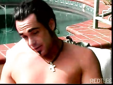 Cuming on huge dangling tits