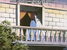 Секс с синеволосой хентай девчонкой