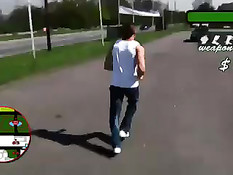 Парень снял на улице девку и трахал её в машине и на лестнице