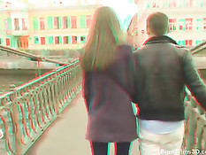 3D порно - молодая пара нагулявшись по набережной занялась сексом