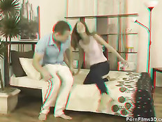 3D порно - молодая пара нагулявшись по набережной занялась сексом