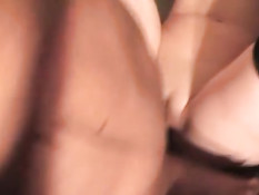 Black haired woman gets 3 dicks