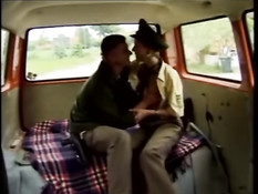 German officers fucking in their van