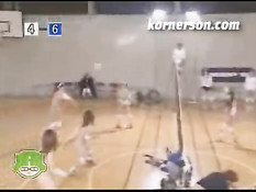 Naked volleyball
