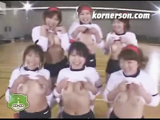 Naked volleyball