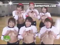 Naked volleyball