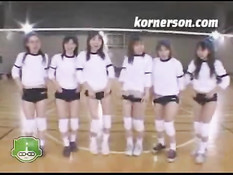Naked volleyball