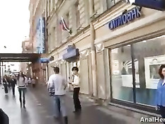 Девушка Ангелина порадовала иностранца русским анальным сексом