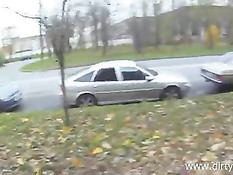 Встретил на улице русскую блондинку Алису и развёл шалаву на секс