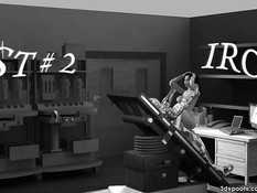 3D девчонка с большими сиськами трахается с железным человеком