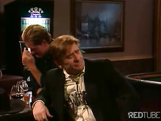 Two lesbians on the bar table