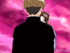 Eager anime girls pleasing men