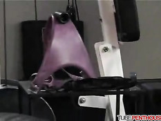 2 girls and 1 lucky guy in the gym