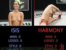 Harmony Rose и Isis Love занимаются сексуальной борьбой на ринге