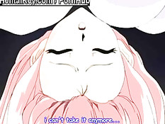 Хентай девчонка получает оргазм от вставленного в жопу вибратора