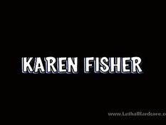 Сисястая блондинка Karen Fisher делает анилингус и дрочит мужику