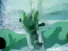 Девка ниндзя отсасывает парню в позе 69, а он делает куннилингус